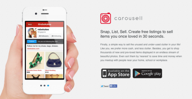 Carousel Apps yang membantu untuk jual-beli barang seken