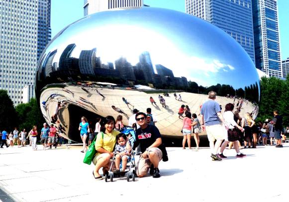 Saat di Chicago, Illinois: Ketika berkumpul, biasanya kami manfaatkan juga untuk traveling ke negara bagian lain.