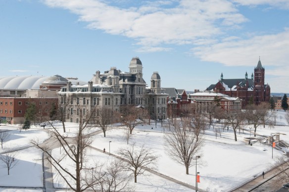 Syracuse University during winter (foto taken from SU fb)