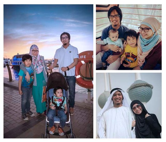 Our family from years to years in Kuwait.  (photo courtesy Eman Sagala)