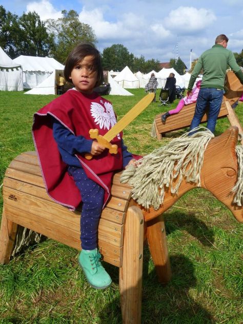 Medea as a knight on Medieval Knight Festival di Bavaria